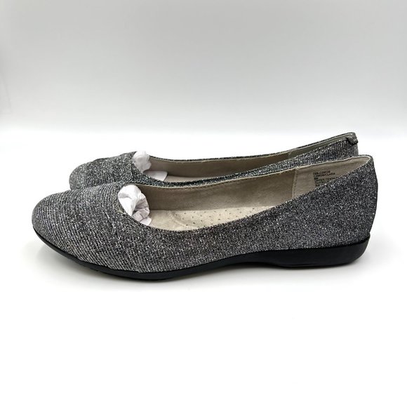Cliffs By White Mountain Womens Clara Pewter Silver Grey Ballet Flats Shoes 8M - Picture 6 of 14